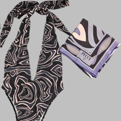 swimsuit with scarf