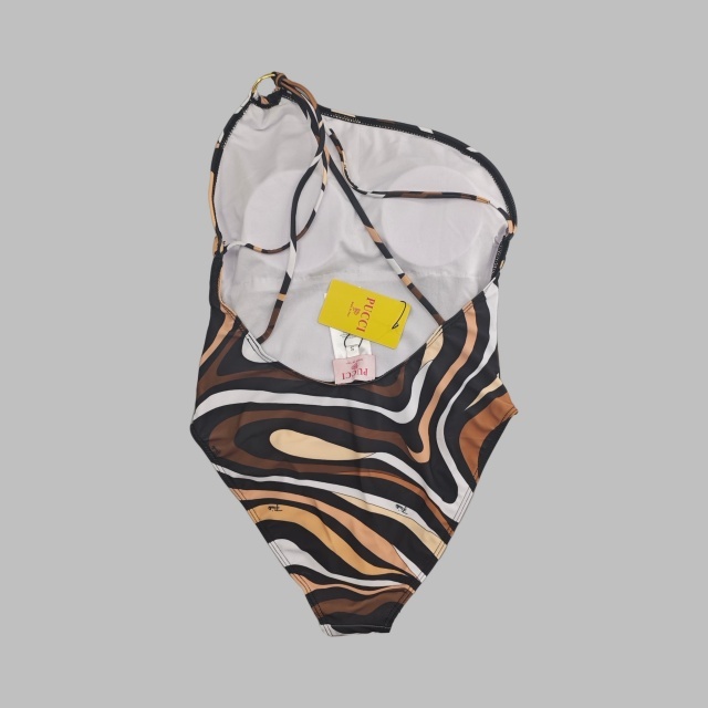 Single Shoulder One Piece Swimwear Scarf Set