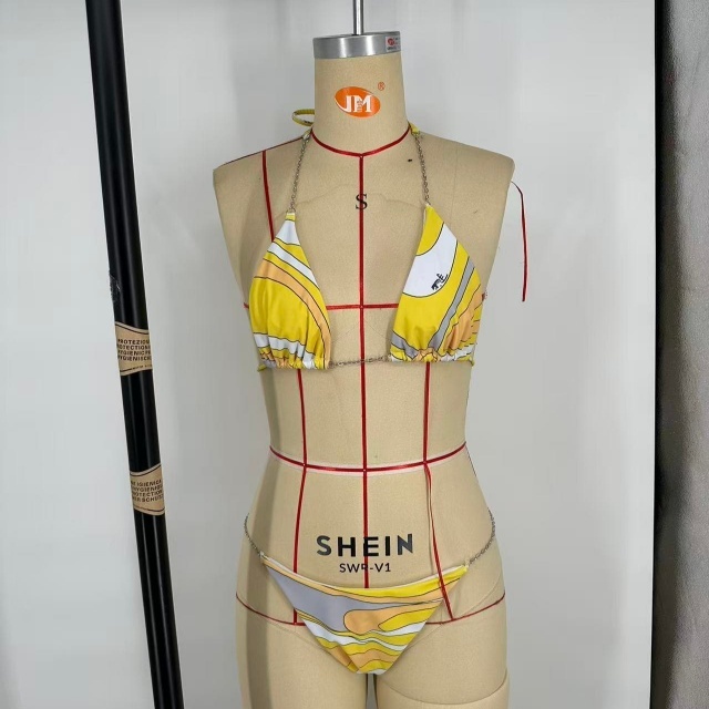 Yellow Fashion Beachwear Bikinis Set