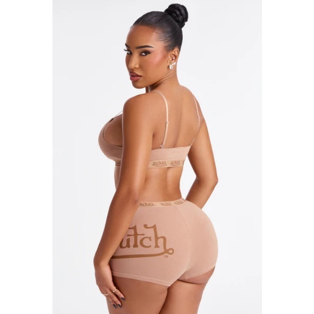 Letters Printed Tank Top Slim Fitted Short Set