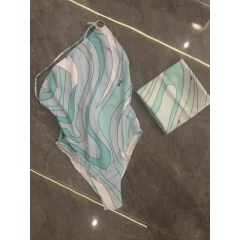 Single Shoulder Swimsuit with scarf