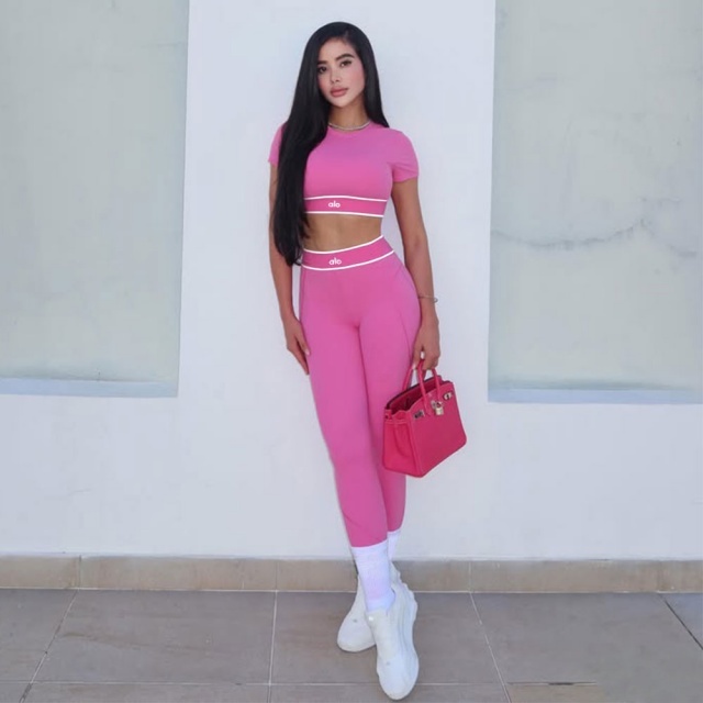 Short Sleeve High Waist Yoga Tracksuit Set
