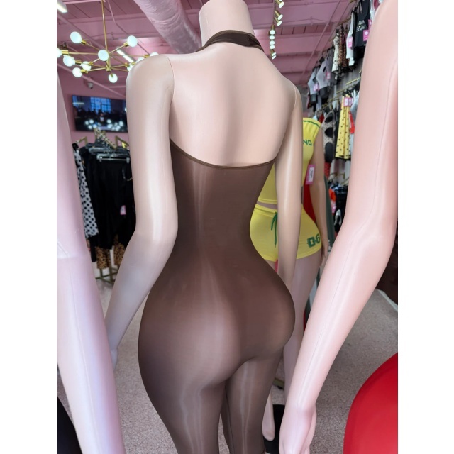 Halter Neck See Through Lingerie Romper