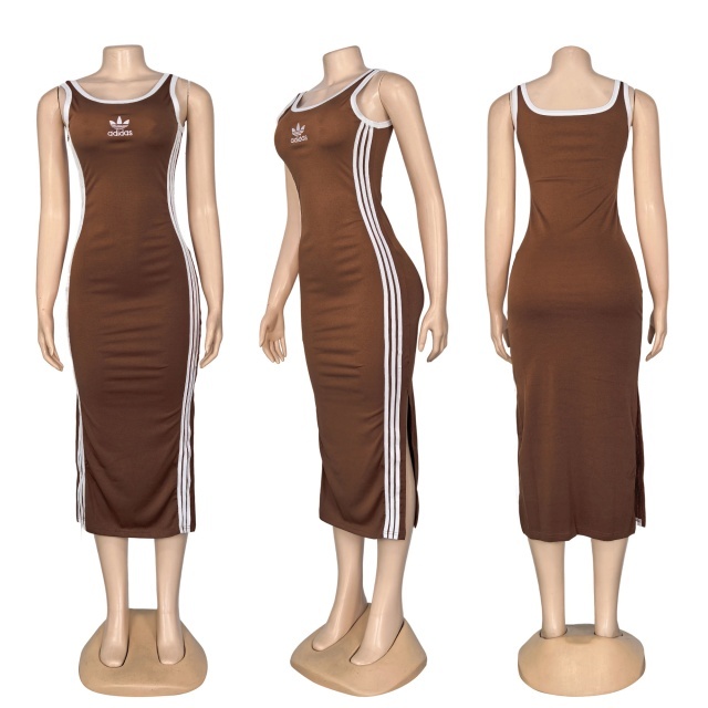 Fashion Embroidery Casual Slit Maxi Dress
