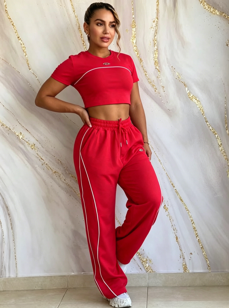 Fashion Short Sleeve Casual Women Jogging Suit