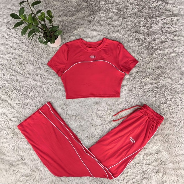 Fashion Short Sleeve Casual Women Jogging Suit