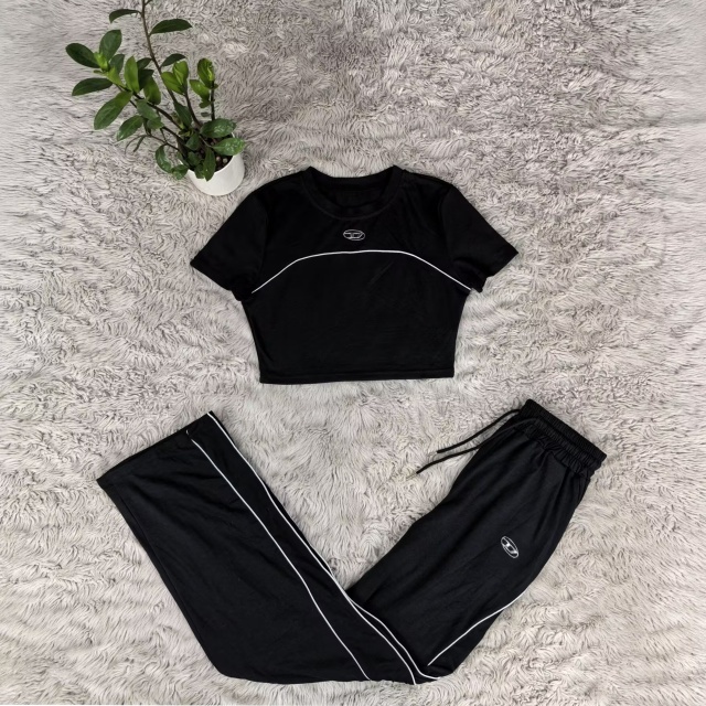 Fashion Short Sleeve Casual Women Jogging Suit