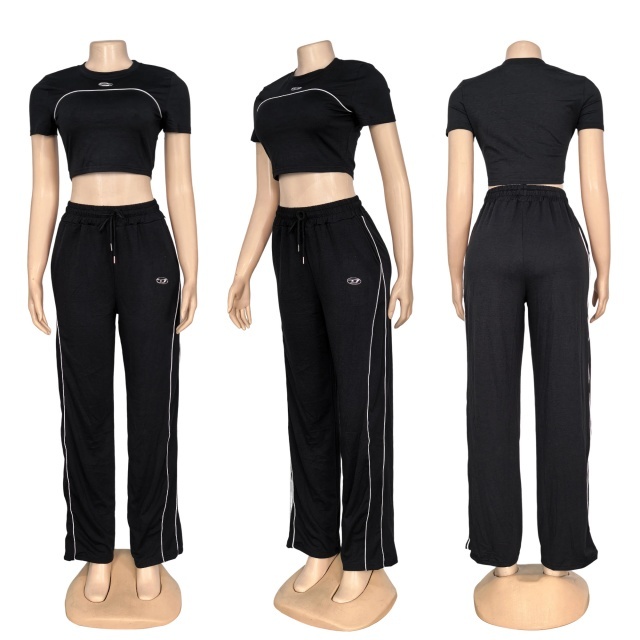 Fashion Short Sleeve Casual Women Jogging Suit