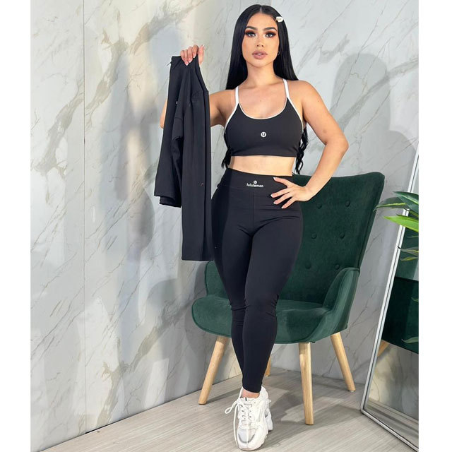 Fashion Sport 3 Piece Yoga Tracksuit Set