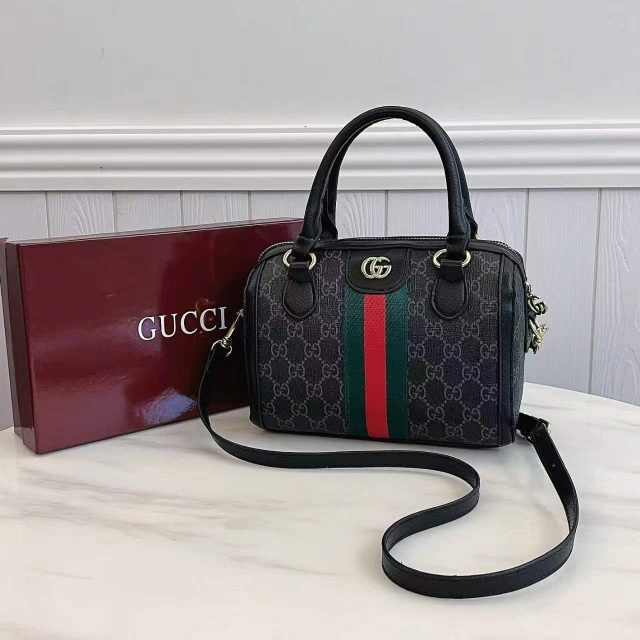 Metal Logo Leather Women Crossbody Bags