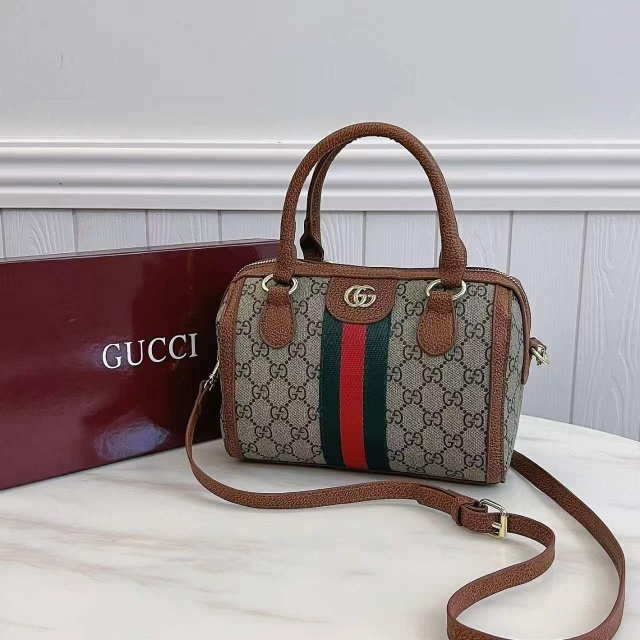 Metal Logo Leather Women Crossbody Bags