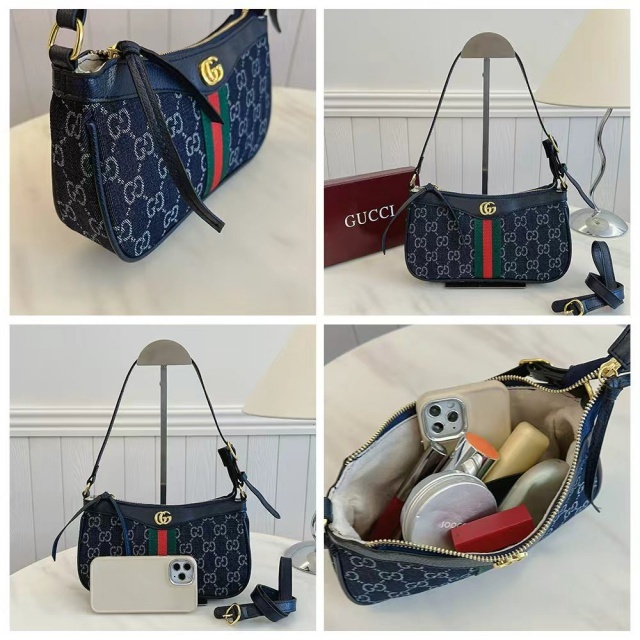 Metal Logo Leather Women Messenger Bags