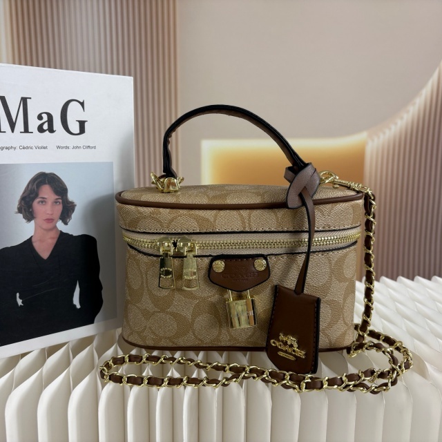 Leather Printed Women Crossbody Makeup Bags