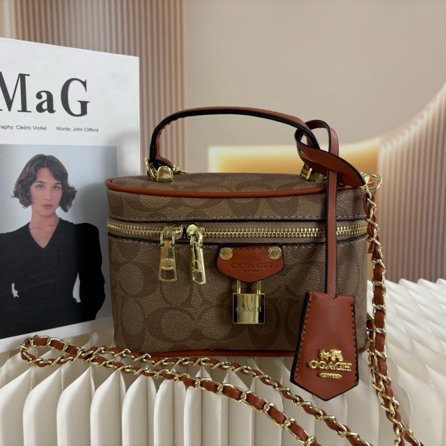 Leather Printed Women Crossbody Makeup Bags