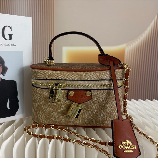 Leather Printed Women Crossbody Makeup Bags