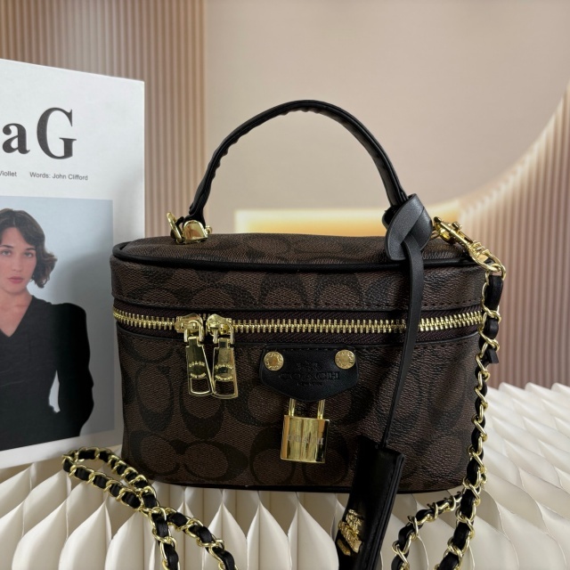 Leather Printed Women Crossbody Makeup Bags
