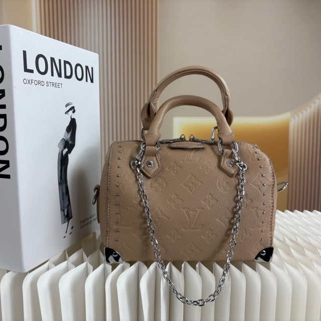 Luxury Fashion Leather Embossing Crossbody Boston Bags