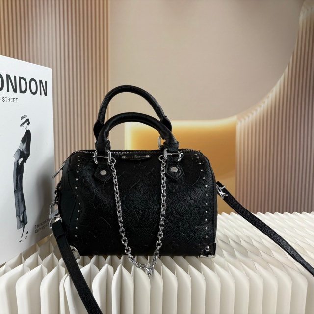 Luxury Fashion Leather Embossing Crossbody Boston Bags