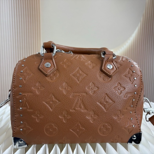 Luxury Fashion Leather Embossing Crossbody Boston Bags