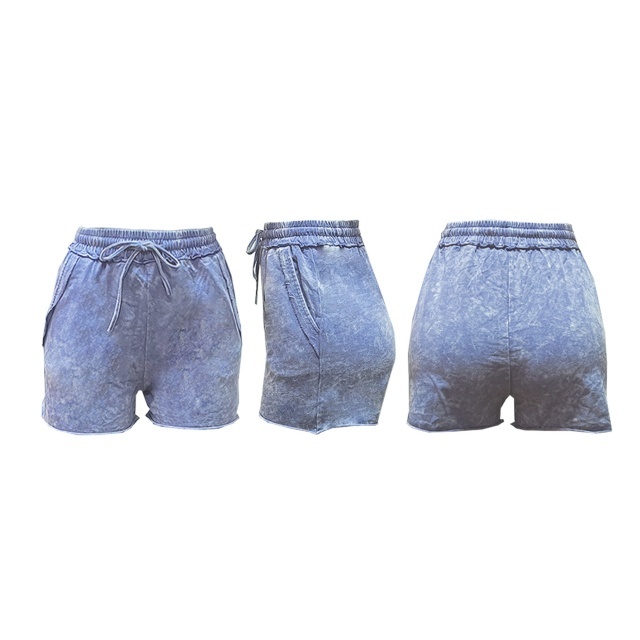 Candy Color Elastic Waist Casual Shorts