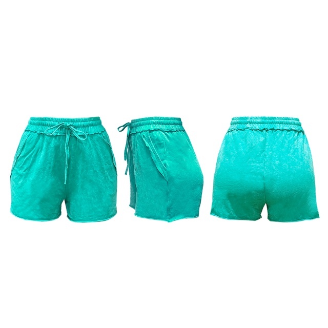 Candy Color Elastic Waist Casual Shorts