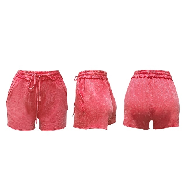 Candy Color Elastic Waist Casual Shorts