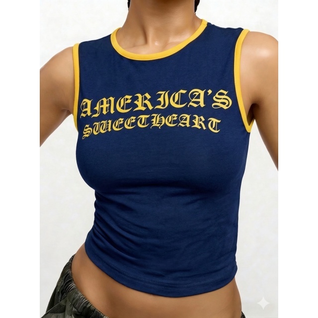 AMERICA'S SWEETHEART Printed Tank Top