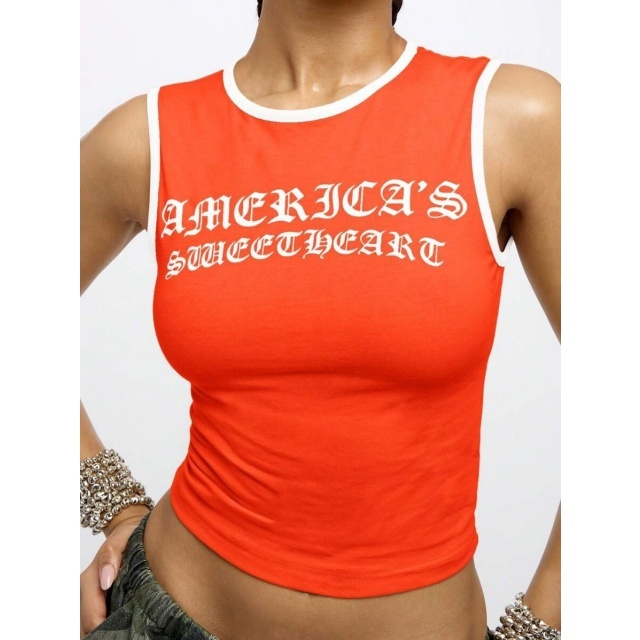 AMERICA'S SWEETHEART Printed Tank Top