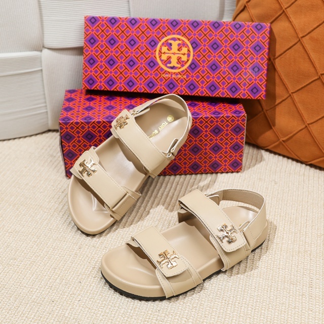 Fashion Logo Velcro Beach Flat Sandals