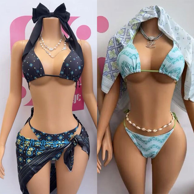 Fashion Printed Women Sexy 3 Piece Bikini Set