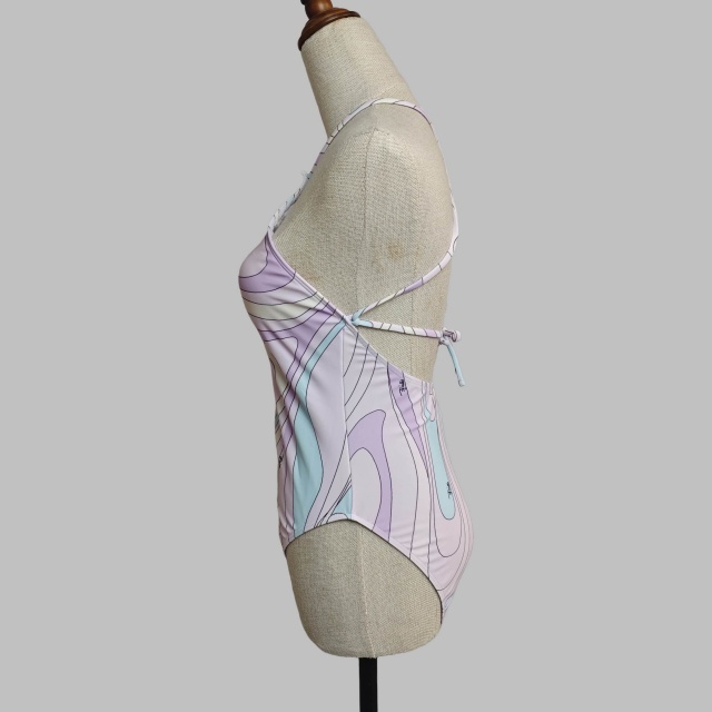Chic Printed One Piece Swimsuit with Scarf