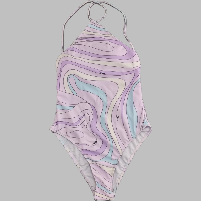 Chic Printed One Piece Swimsuit with Scarf