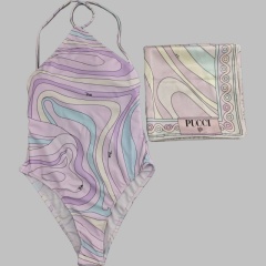 Swimsuit with scarf