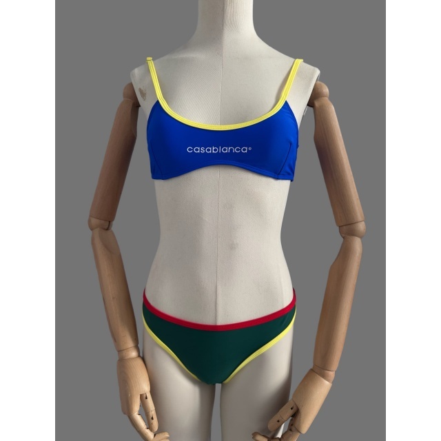 Contrast Color Swimwear Bikinis Set