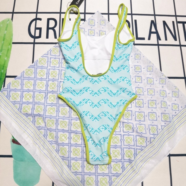 Fashion Printed Women One Piece Swimsuit Set