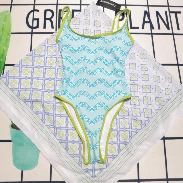 Fashion Printed Women One Piece Swimsuit Set