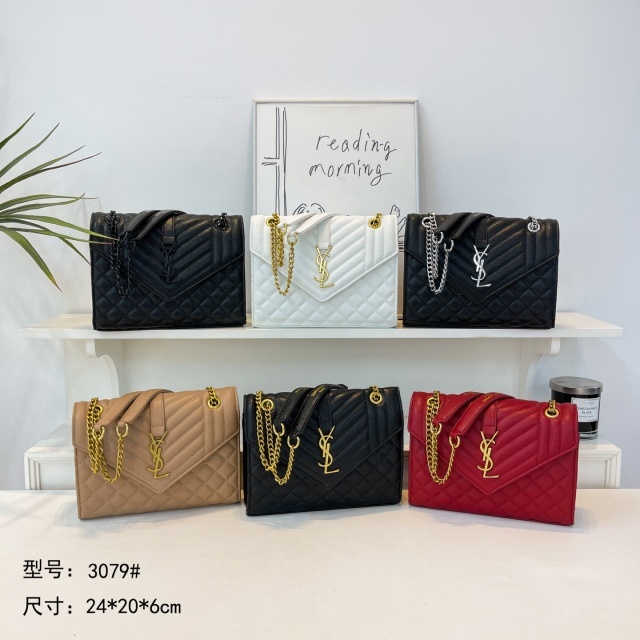 Metal Logo Luxury Leather Women Purses
