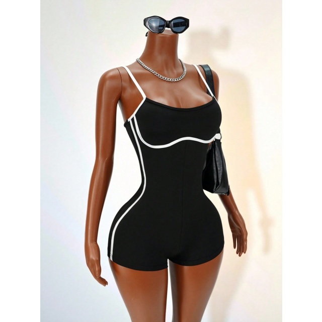 Colorblock Cami Fitted Romper