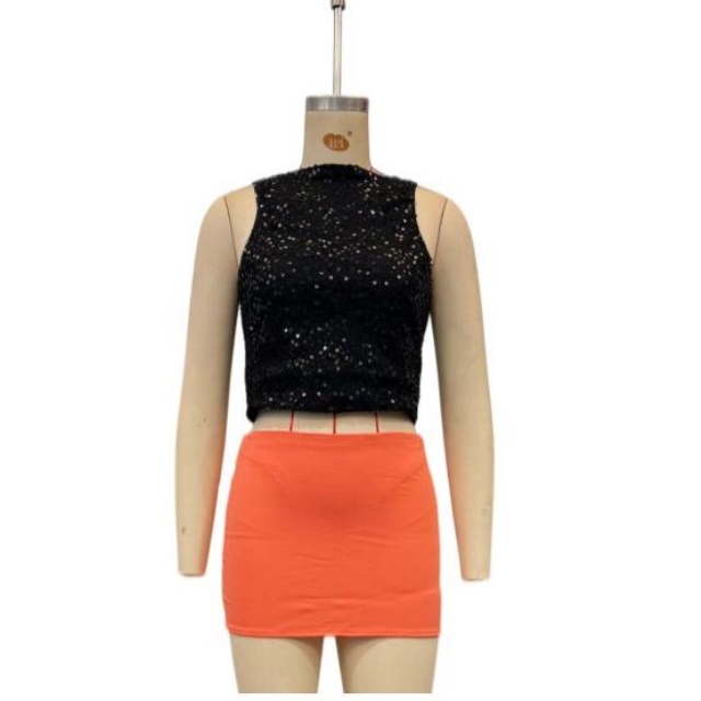 Solid Color Bodycon Mini Skirt