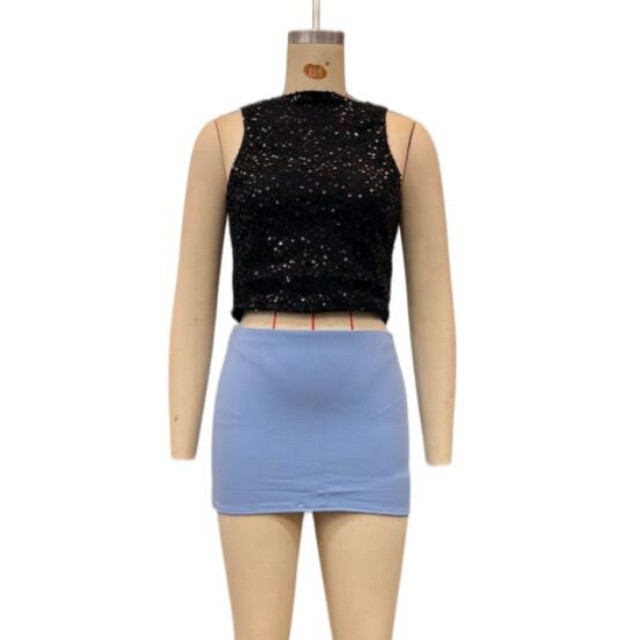 Solid Color Bodycon Mini Skirt