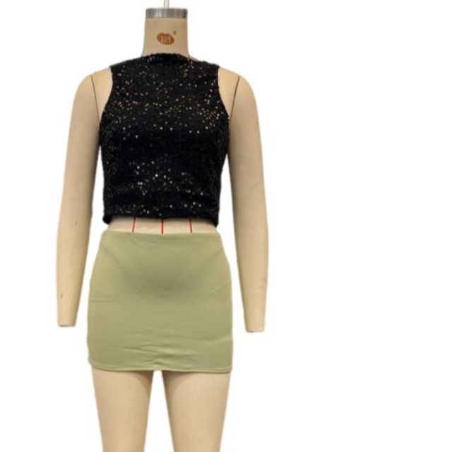 Solid Color Bodycon Mini Skirt