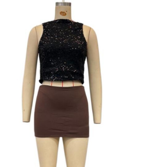 Solid Color Bodycon Mini Skirt