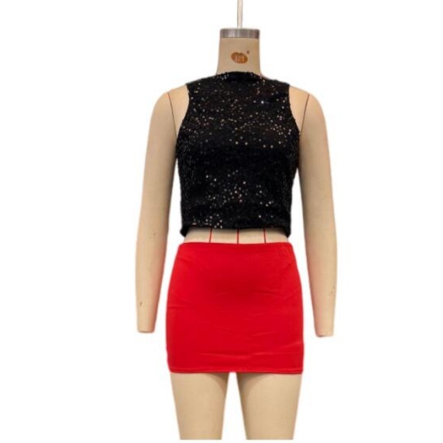 Solid Color Bodycon Mini Skirt