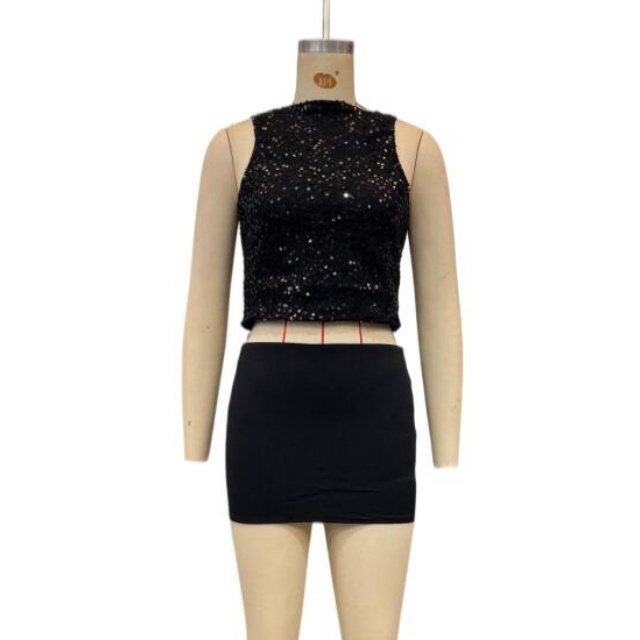 Solid Color Bodycon Mini Skirt