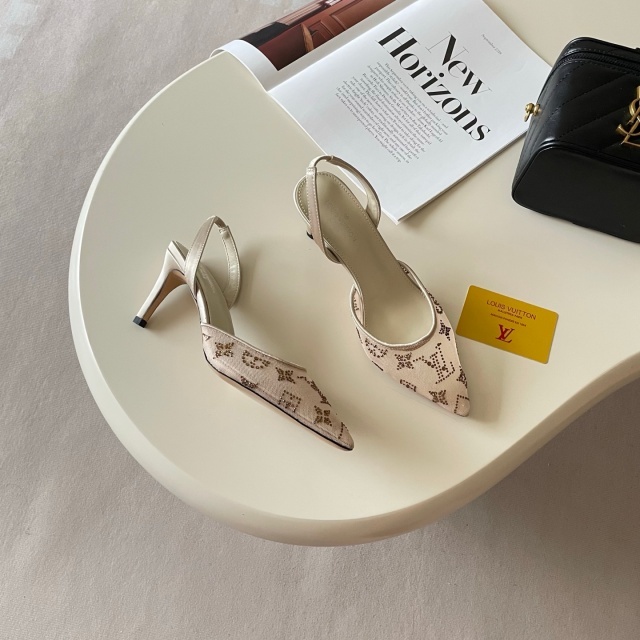 Rhinestones Mesh High Heeled Sandals
