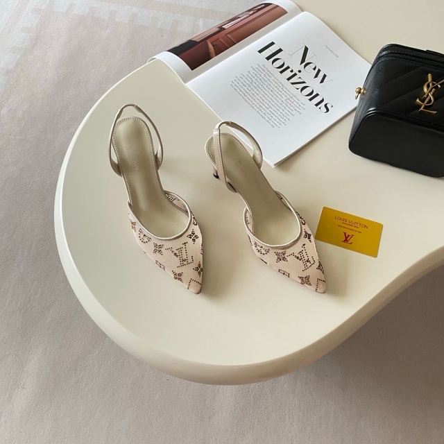 Rhinestones Mesh High Heeled Sandals