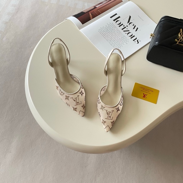 Rhinestones Mesh High Heeled Sandals