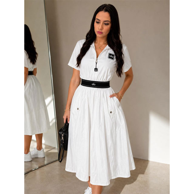 Women Elegant Short Sleeve Maxi Dress