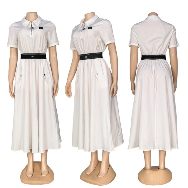 Women Elegant Short Sleeve Maxi Dress