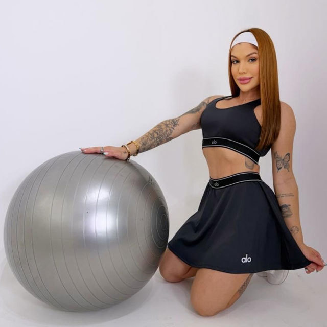 Fashion Embroidery Tank Top Sport Skirt Set